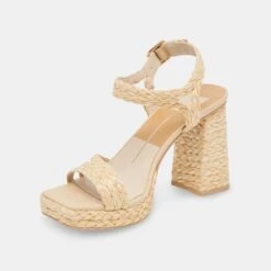 ALYSIA HEELS LT NATURAL RAFFIA -Modish Shoe ALYSIA LTNATRAFFIA 8