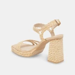 ALYSIA HEELS LT NATURAL RAFFIA -Modish Shoe ALYSIA LTNATRAFFIA 9