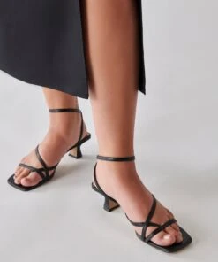 BAYLOR HEELS BLACK LEATHER 24 BAYLOR HEELS BLACK LEATHER -Modish Shoe BAYLOR BLACK LEATHER 1 1