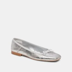 Dolce Vita ANISA BALLET FLATS SILVER DISTRESSED LEATHER 27 Dolce Vita ANISA BALLET FLATS SILVER DISTRESSED LEATHER -Modish Shoe DOLCEVITA FLATS ANISA SILVERDESTRESSEDLEATHER 01