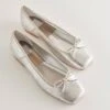 Dolce Vita ANISA BALLET FLATS SILVER DISTRESSED LEATHER