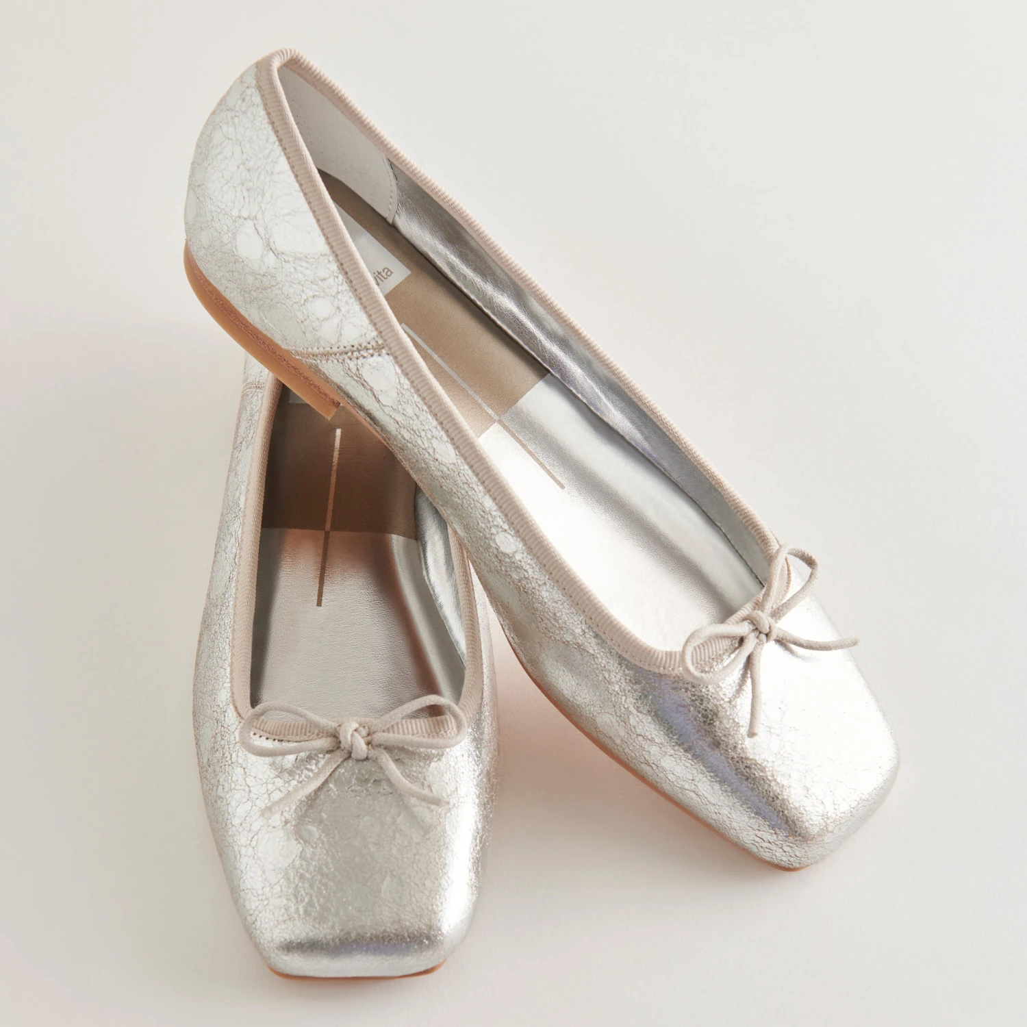 Dolce Vita ANISA BALLET FLATS SILVER DISTRESSED LEATHER 6 Dolce Vita ANISA BALLET FLATS SILVER DISTRESSED LEATHER - Image 6