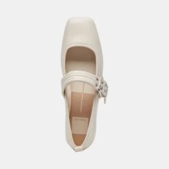 Dolce Vita ARORA BALLET FLATS IVORY CRINKLE PATENT -Modish Shoe DOLCEVITA FLATS ARORA IVORYCRINKLEPATENT 06