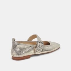 Dolce Vita ARORA BALLET FLATS PLATINUM DISTRESSED LEATHER -Modish Shoe DOLCEVITA FLATS ARORA PLATINUMDISTRESSEDLEATHER 03