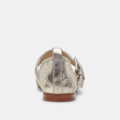 Dolce Vita ARORA BALLET FLATS PLATINUM DISTRESSED LEATHER -Modish Shoe DOLCEVITA FLATS ARORA PLATINUMDISTRESSEDLEATHER 05