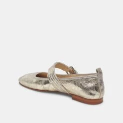 Dolce Vita ARORA BALLET FLATS PLATINUM DISTRESSED LEATHER -Modish Shoe DOLCEVITA FLATS ARORA PLATINUMDISTRESSEDLEATHER 09