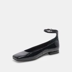Dolce Vita ASHYA BALLET FLATS MIDNIGHT CRINKLE PATENT -Modish Shoe DOLCEVITA FLATS ASHYA MIDNIGHTCRINKLEPATENT 08