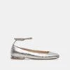 Dolce Vita ASHYA BALLET FLATS SILVER DISTRESSED LEATHER