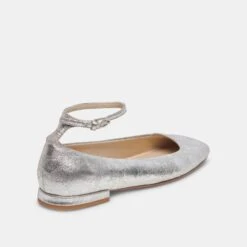Dolce Vita ASHYA BALLET FLATS SILVER DISTRESSED LEATHER -Modish Shoe DOLCEVITA FLATS ASHYA SILVERDISTRESSEDLEATHER 03