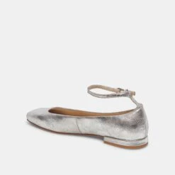 Dolce Vita ASHYA BALLET FLATS SILVER DISTRESSED LEATHER -Modish Shoe DOLCEVITA FLATS ASHYA SILVERDISTRESSEDLEATHER 08