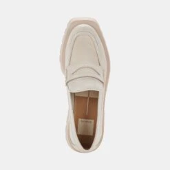 ELIAS FLATS IVORY EMBOSSED LEATHER -Modish Shoe DOLCEVITA FLATS ELIAS IVORYEMBOSSEDLEATHER 06 1