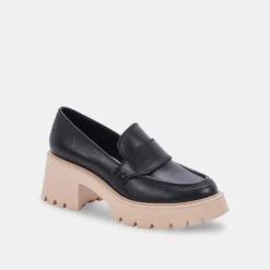 HALONA LOAFERS BLACK LEATHER -Modish Shoe DOLCEVITA FLATS HALONA BLACKLEATHER 01