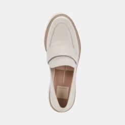 HALONA LOAFERS IVORY LEATHER -Modish Shoe DOLCEVITA FLATS HALONA IVORYLEATHER 06