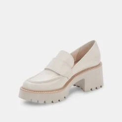 HALONA LOAFERS IVORY LEATHER -Modish Shoe DOLCEVITA FLATS HALONA IVORYLEATHER 08