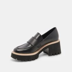 HALONA LOAFERS ONYX LEATHER -Modish Shoe DOLCEVITA FLATS HALONA ONYXSUEDE 08