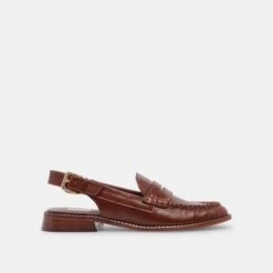 Dolce Vita HARDI LOAFERS BROWN CRINKLE PATENT