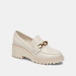Dolce Vita HARLEN LOAFERS IVORY CRINKLE PATENT -Modish Shoe DOLCEVITA FLATS HARLEN IVORYCRINKLEPATENT 01