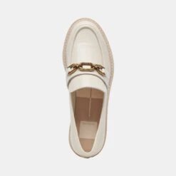 Dolce Vita HARLEN LOAFERS IVORY CRINKLE PATENT -Modish Shoe DOLCEVITA FLATS HARLEN IVORYCRINKLEPATENT 06