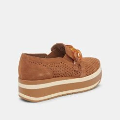 JHENEE PERFORATED SNEAKERS PECAN SUEDE -Modish Shoe DOLCEVITA FLATS JHENEEPERF PECANSUEDE 03