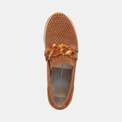 JHENEE PERFORATED SNEAKERS PECAN SUEDE -Modish Shoe DOLCEVITA FLATS JHENEEPERF PECANSUEDE 06