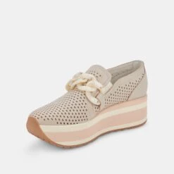 JHENEE PERFORATED SNEAKERS SAND NUBUCK -Modish Shoe DOLCEVITA FLATS JHENEEPERF SANDNUBUCK 08