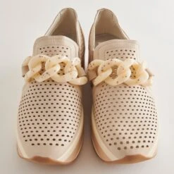 JHENEE PERFORATED SNEAKERS SAND NUBUCK -Modish Shoe DOLCEVITA FLATS JHENEEPERF SANDNUBUCK 2