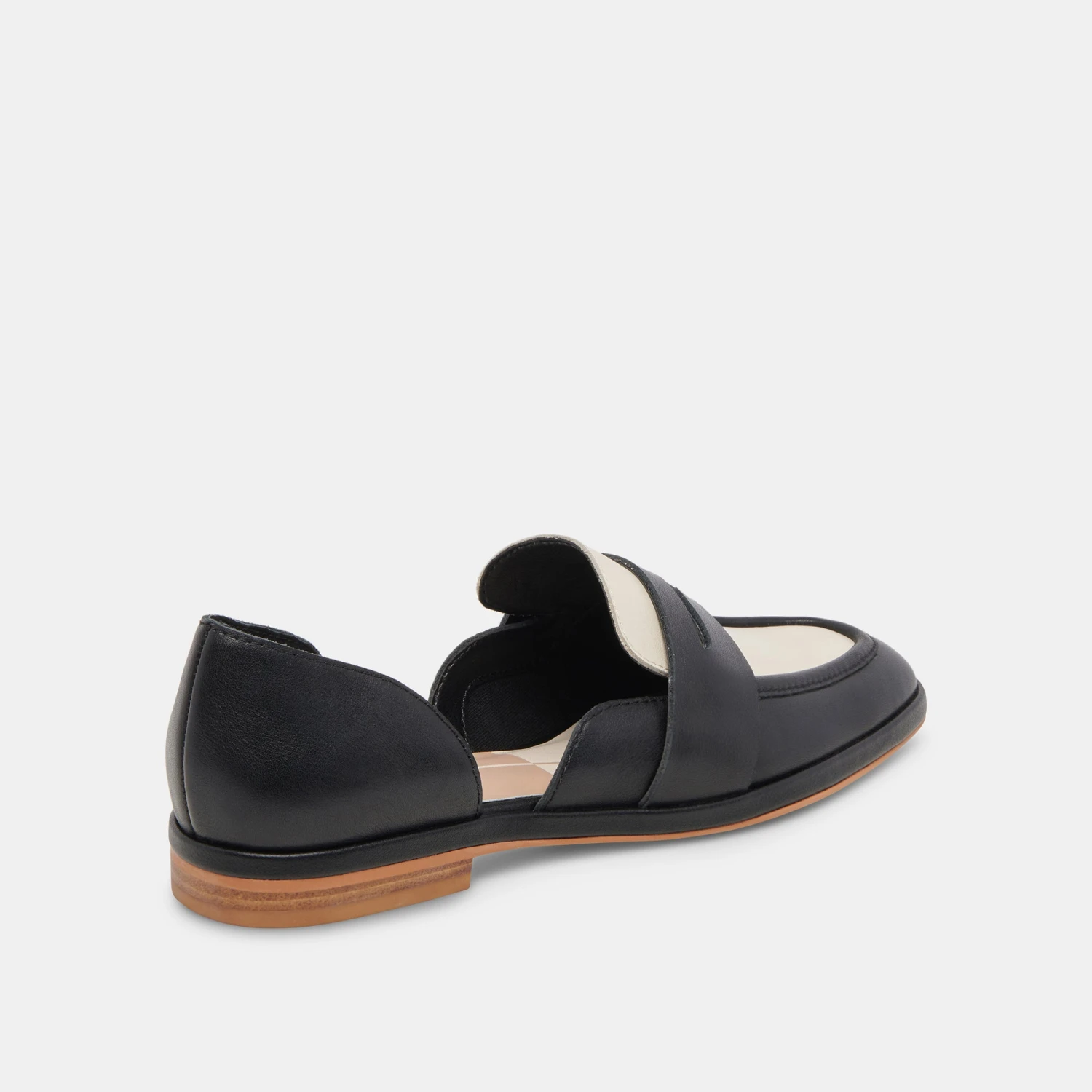 MOYRA FLATS BLACK WHITE LEATHER 3 MOYRA FLATS BLACK WHITE LEATHER - Image 3