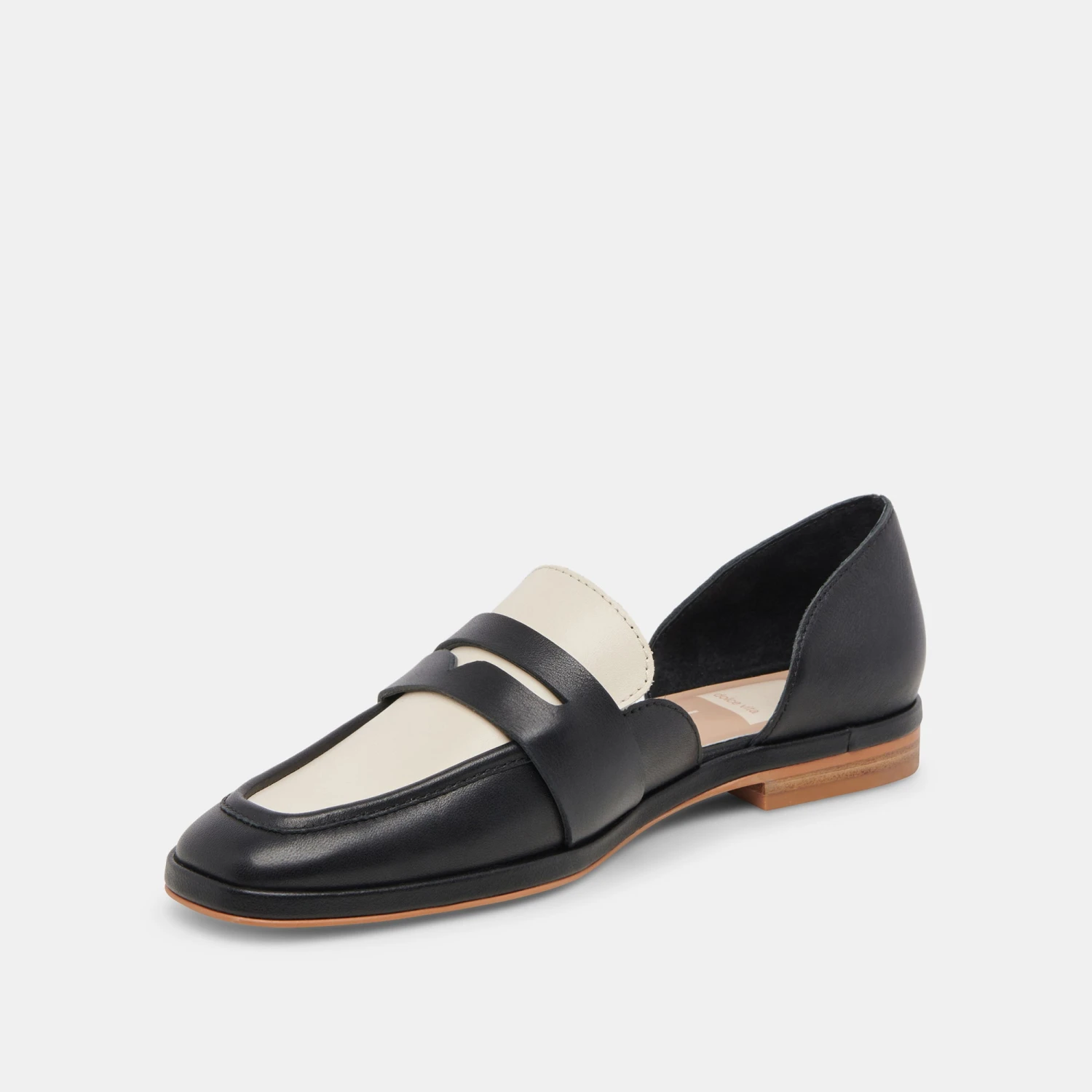 MOYRA FLATS BLACK WHITE LEATHER 4 MOYRA FLATS BLACK WHITE LEATHER - Image 4