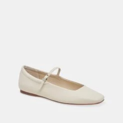 REYES BALLET FLATS IVORY LEATHER -Modish Shoe DOLCEVITA FLATS REYES IVORYLEATHER 01