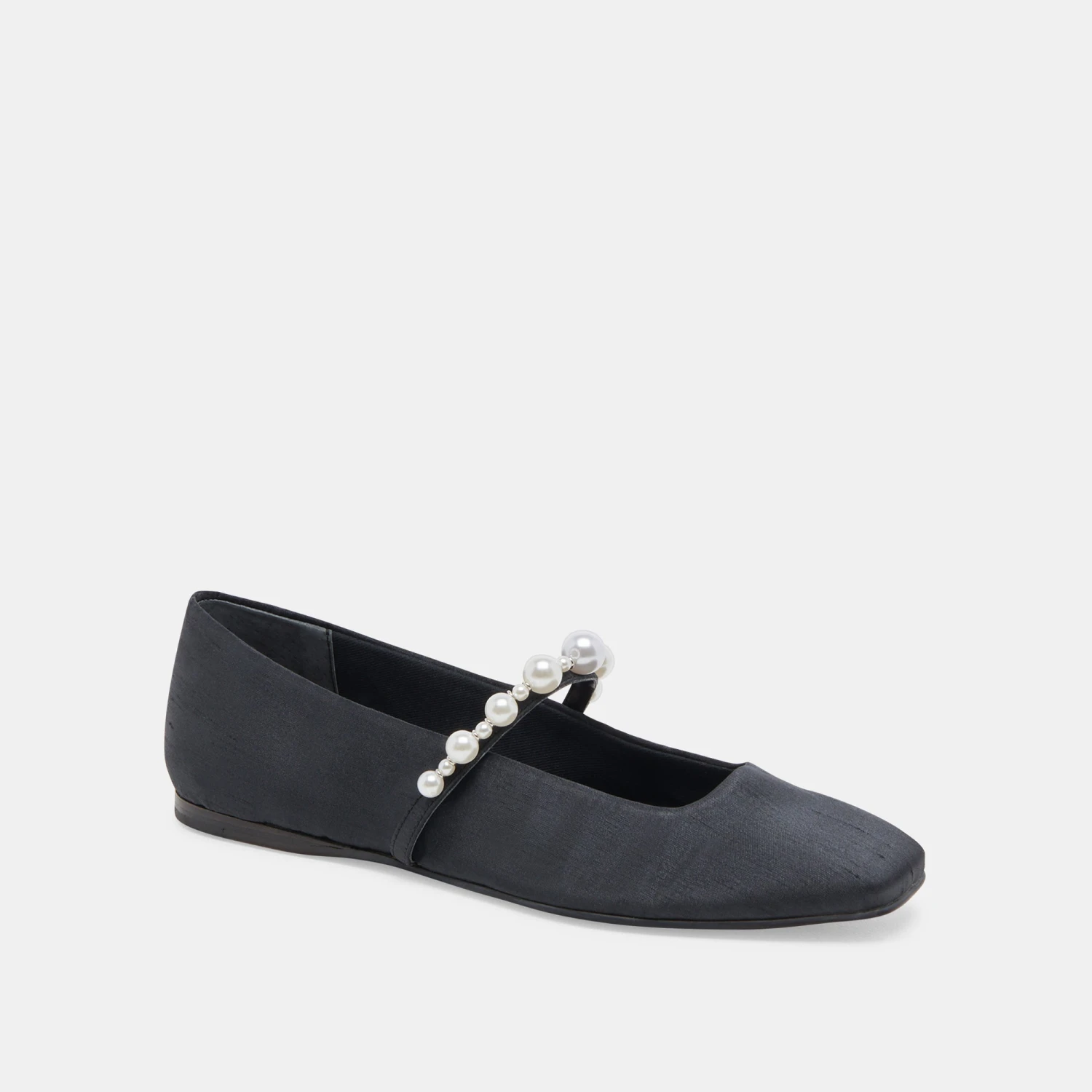 ROXANA PEARL BALLET FLATS ONYX SATIN 2 ROXANA PEARL BALLET FLATS ONYX SATIN - Image 2