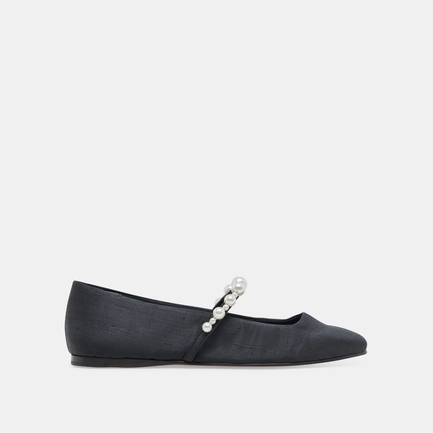 ROXANA PEARL BALLET FLATS ONYX SATIN 1 ROXANA PEARL BALLET FLATS ONYX SATIN