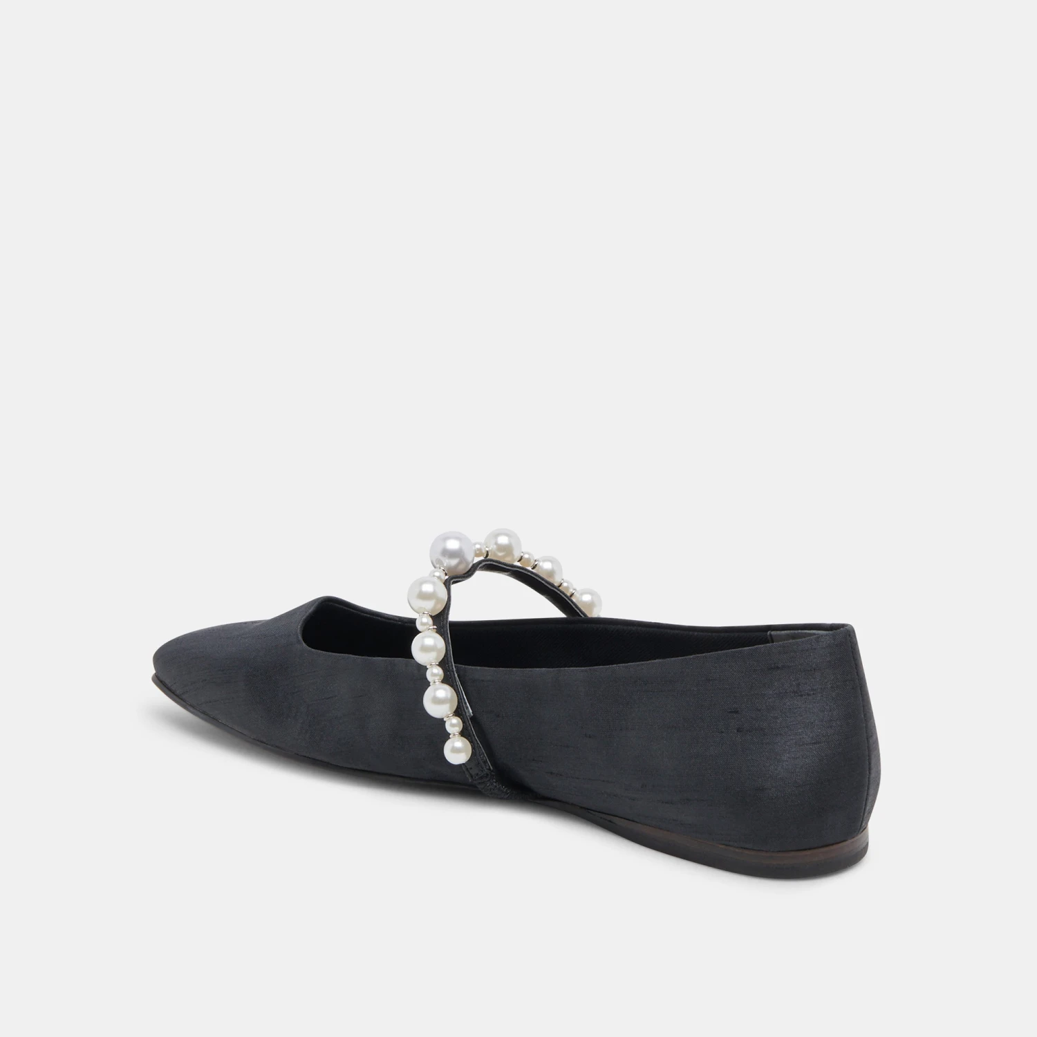 ROXANA PEARL BALLET FLATS ONYX SATIN 5 ROXANA PEARL BALLET FLATS ONYX SATIN - Image 5