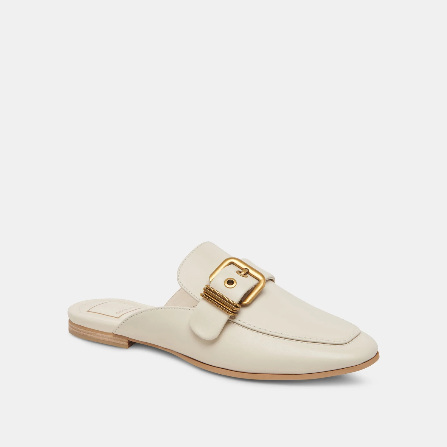 SANTEL FLATS IVORY LEATHER 3 SANTEL FLATS IVORY LEATHER - Image 3