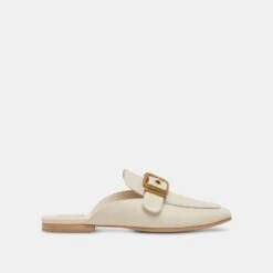 SANTEL FLATS IVORY LEATHER