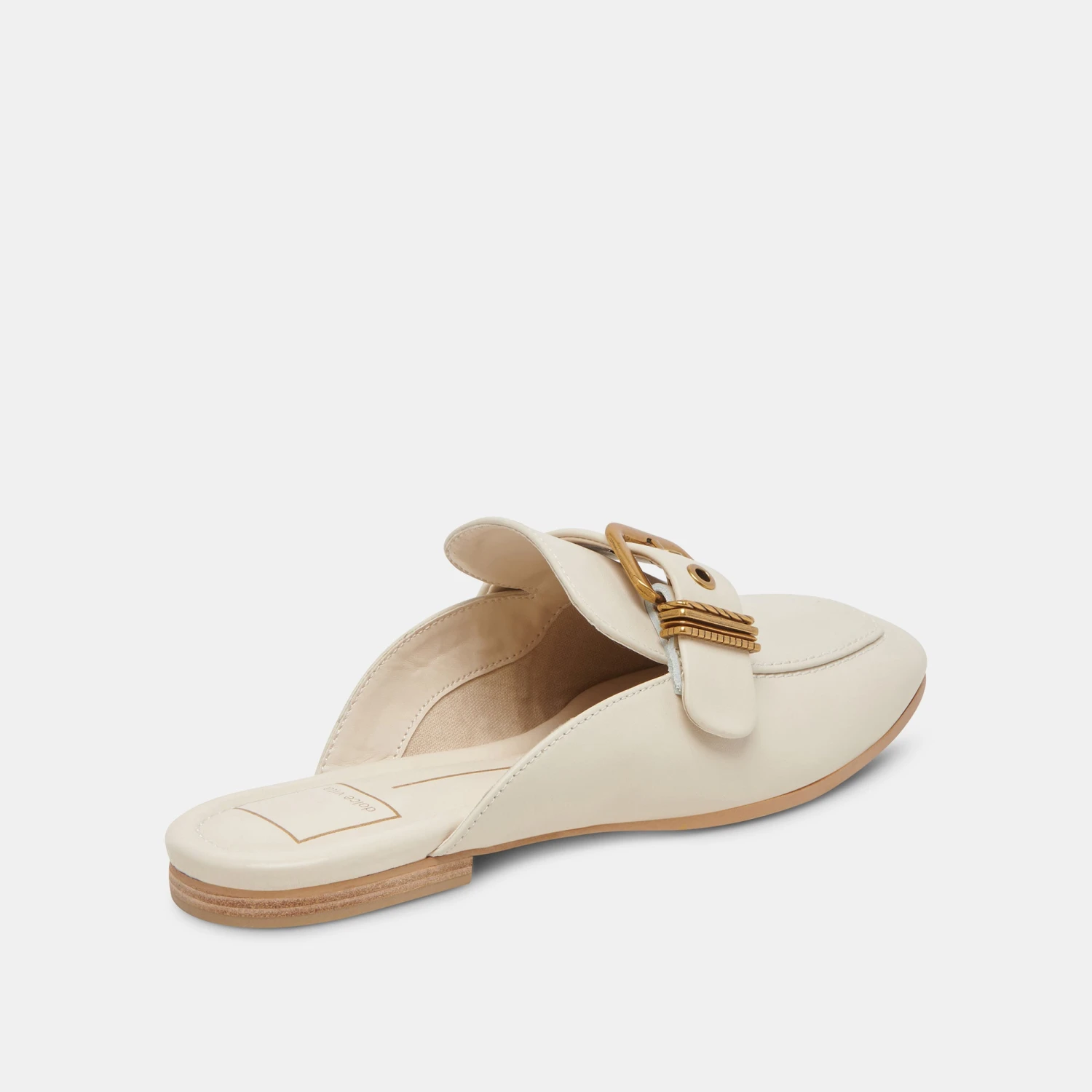SANTEL FLATS IVORY LEATHER 4 SANTEL FLATS IVORY LEATHER - Image 4