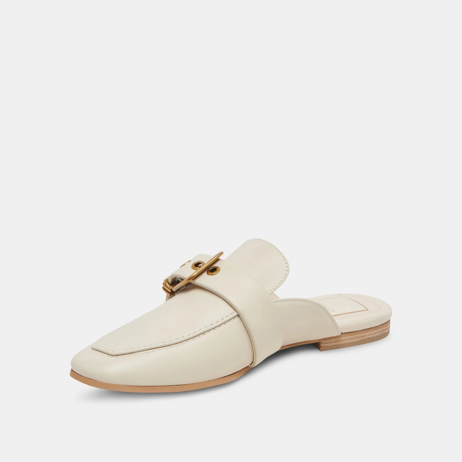 SANTEL FLATS IVORY LEATHER 5 SANTEL FLATS IVORY LEATHER - Image 5