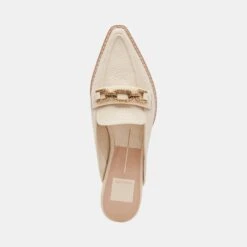 SIDON FLATS IVORY EMBOSSED LEATHER -Modish Shoe DOLCEVITA FLATS SIDON IVORYEMBOSSEDLEATHER 06