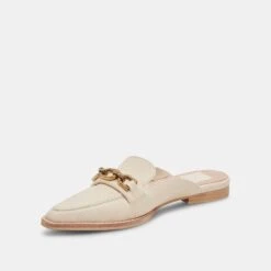 SIDON FLATS IVORY EMBOSSED LEATHER -Modish Shoe DOLCEVITA FLATS SIDON IVORYEMBOSSEDLEATHER 08