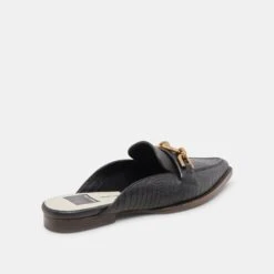 SIDON FLATS NOIR EMBOSSED LEATHER -Modish Shoe DOLCEVITA FLATS SIDON NOIREMBOSSEDLEATHER 03