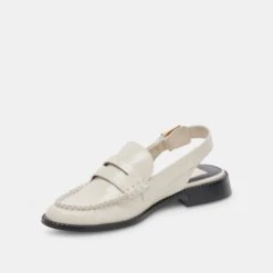 Dolce Vita HARDI LOAFERS IVORY CRINKLE PATENT -Modish Shoe DOLCEVITA FLAT HARDI IVORYCRACKLEDLEATHER 08
