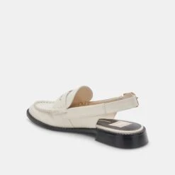 Dolce Vita HARDI LOAFERS IVORY CRINKLE PATENT -Modish Shoe DOLCEVITA FLAT HARDI IVORYCRACKLEDLEATHER 09
