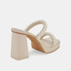 ARIELE HEELS VANILLA PEARLS -Modish Shoe DOLCEVITA HEELS ARIELE VANILLAPEARLS 03