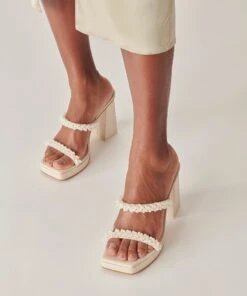 ARIELE HEELS VANILLA PEARLS -Modish Shoe DOLCEVITA HEELS ARIELE VANILLAPEARLS ONFOOT 4