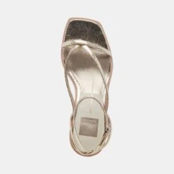 BANITA SANDALS LIGHT GOLD CRACKLED STELLA -Modish Shoe DOLCEVITA HEELS BANITA LIGHTGOLDCRACKLEDSTELLA 06