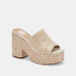 ELORA HEELS LT NATURAL RAFFIA 14 ELORA HEELS LT NATURAL RAFFIA -Modish Shoe DOLCEVITA HEELS ELORA LTNATURALRAFFIA 01