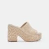 ELORA HEELS LT NATURAL RAFFIA