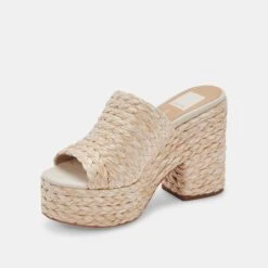 ELORA HEELS LT NATURAL RAFFIA 18 ELORA HEELS LT NATURAL RAFFIA -Modish Shoe DOLCEVITA HEELS ELORA LTNATURALRAFFIA 08