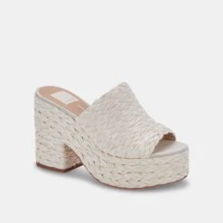 ELORA HEELS OFF WHITE RAFFIA 24 ELORA HEELS OFF WHITE RAFFIA -Modish Shoe DOLCEVITA HEELS ELORA OFFWHITERAFFIA 01