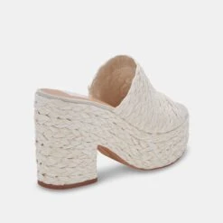 ELORA HEELS OFF WHITE RAFFIA 25 ELORA HEELS OFF WHITE RAFFIA -Modish Shoe DOLCEVITA HEELS ELORA OFFWHITERAFFIA 03