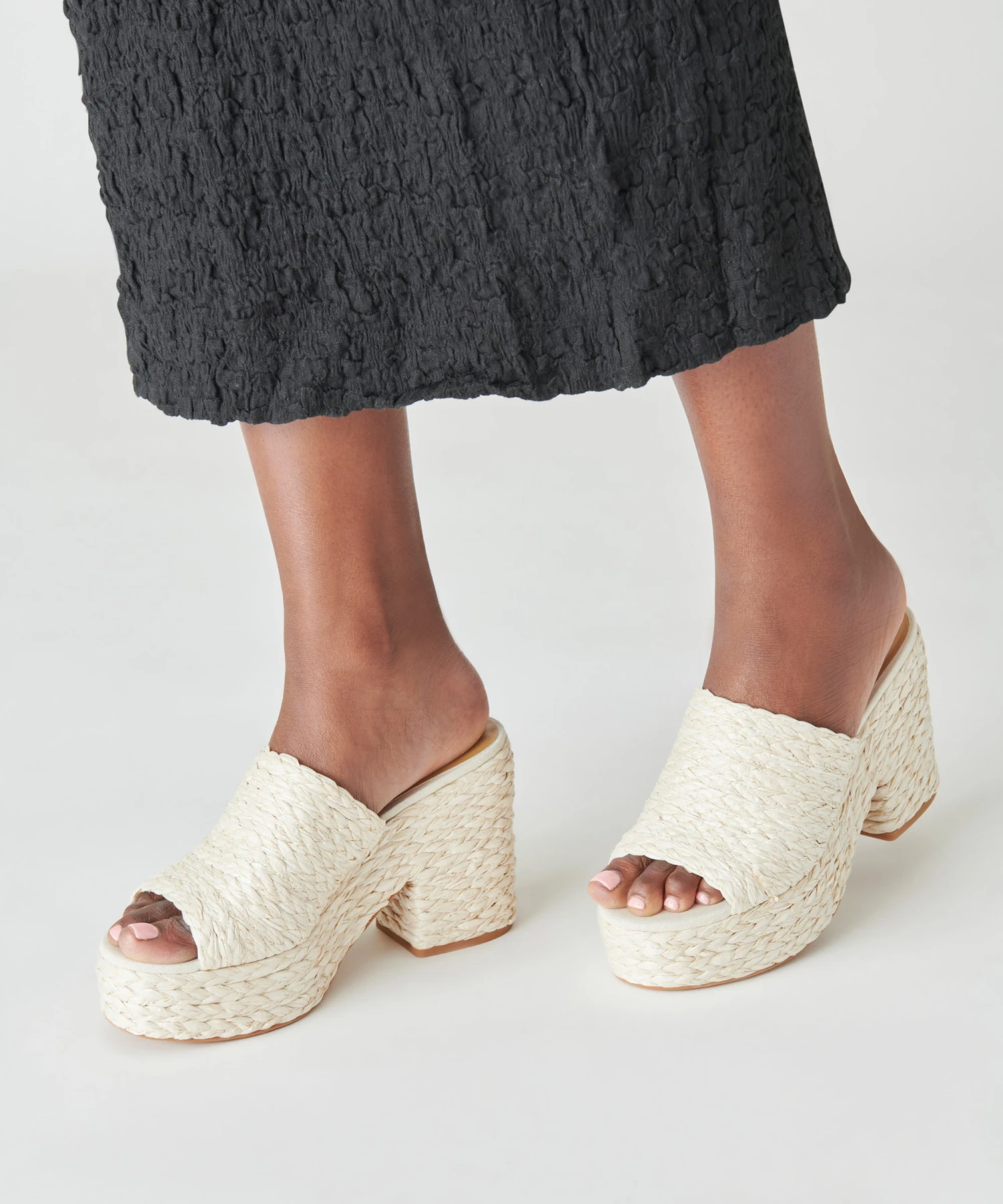 ELORA HEELS OFF WHITE RAFFIA 8 ELORA HEELS OFF WHITE RAFFIA - Image 8